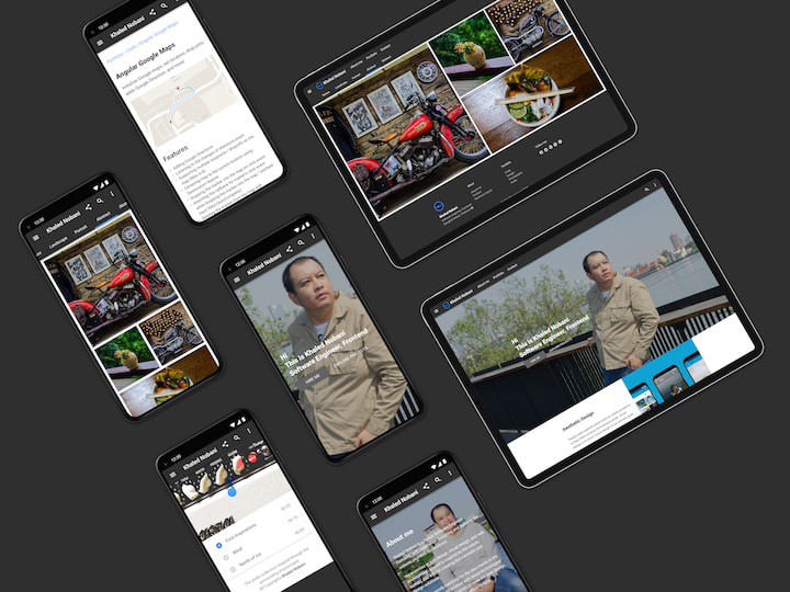 The graphics represent the design elements of the Khaled Nobani website to present himself and hsi works